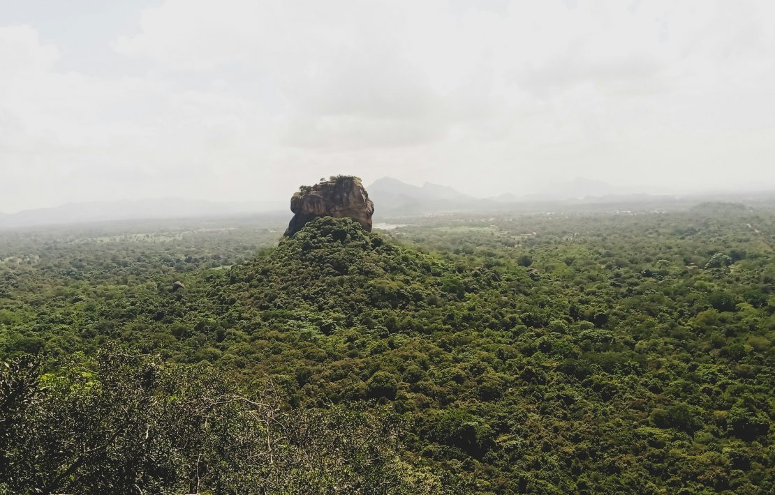 Sri Lanka Pidurangala Rock Uitzicht Op De Leeuwenrots