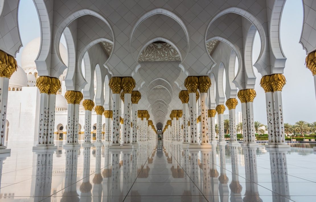 Pilaren Moskee Abu Dhabi